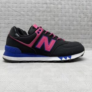 New Balance 574 Shoes Womens Size 9 Black Pink Running Sneakers WL574JOA